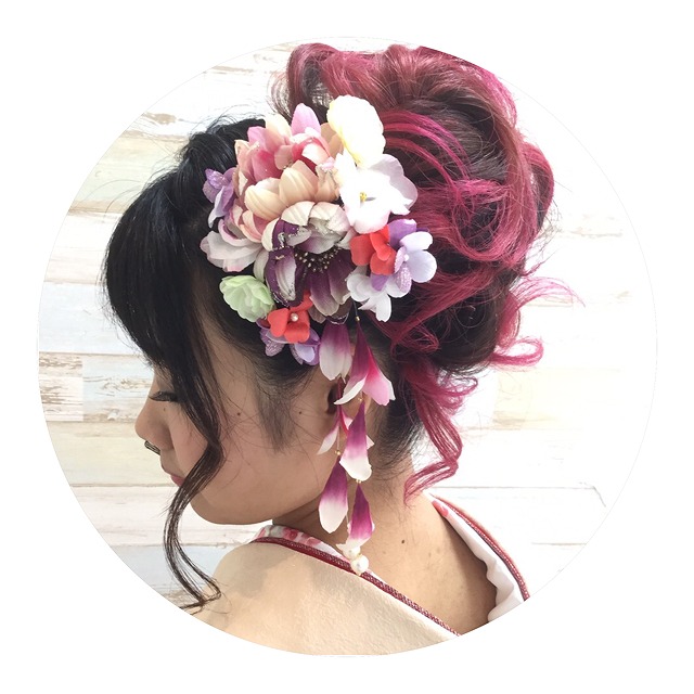 暖色グラデーションカラーで作る最旬ヘアアレンジ ガーネットから