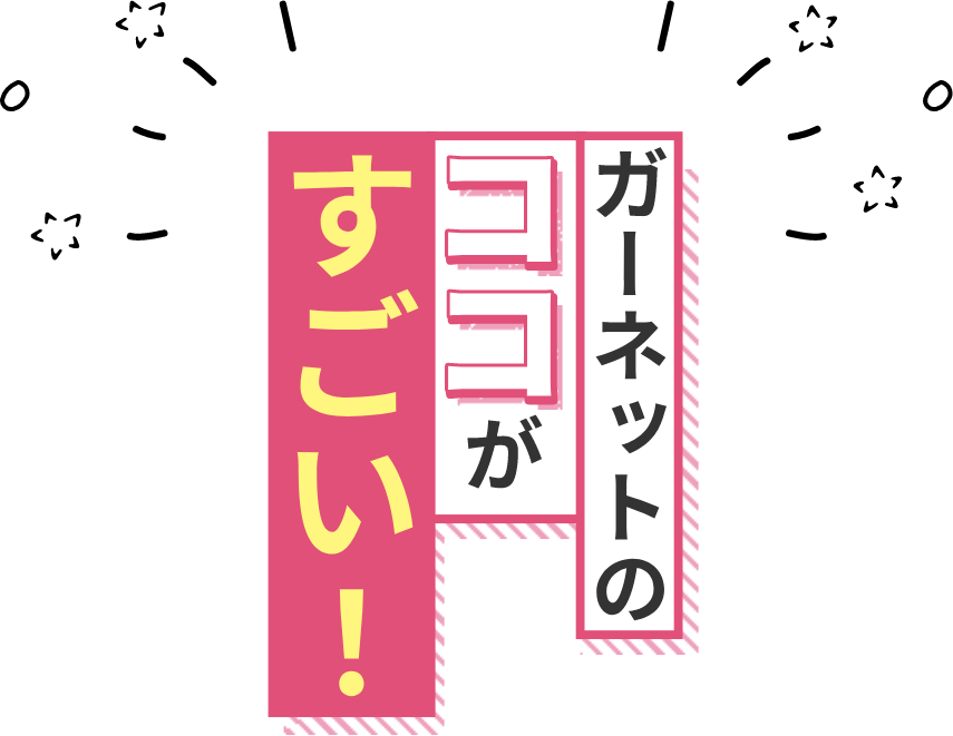 ガーネットのココがすごい！