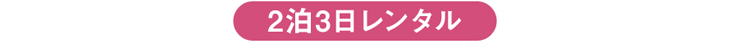 2泊3日レンタル