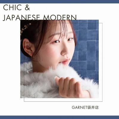 【成人】深みのある青緑色とシックなモダン柄の振袖【磐田市】
