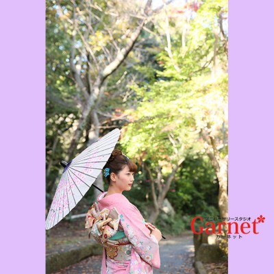 【浜松市浜北区　成人式前撮り】秋の浜松城でロケーション撮影　ピンクの可愛い振袖