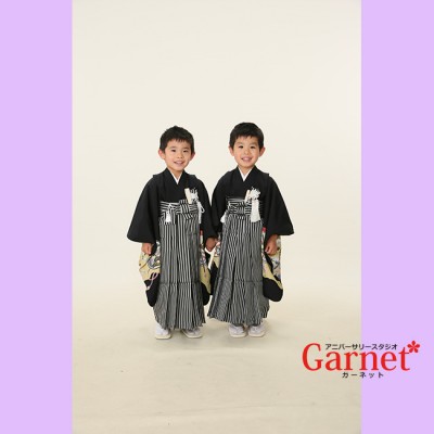 【七五三　前撮り】3歳の双子の男の子　持込衣装