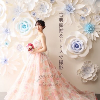 【成人式】白地の古典柄振袖＆ドレスで前撮り♡【豊田市】