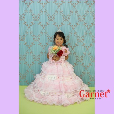 【浜松市七五三　前撮り】水色の着物＆ピンクのドレスで可愛い七五三！