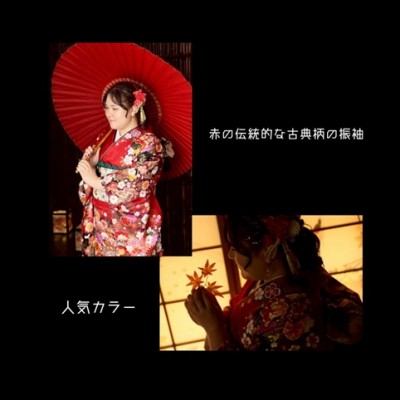 【成人】人気カラーの赤に伝統的な古典柄の振袖！【日進市】
