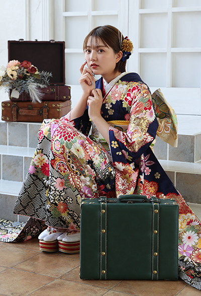 袋帯　菱　花菱　カラフル　華やか　唐草　着物　114a d Preta71｜成人式の振袖レンタルはガーネット｜品揃え静岡県下